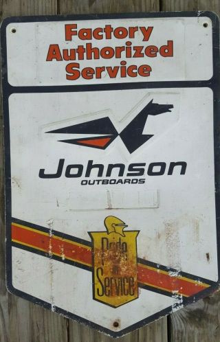 Vintage Authentic Johnson Evinrude Omc Plastic Motor Boat Sign 5
