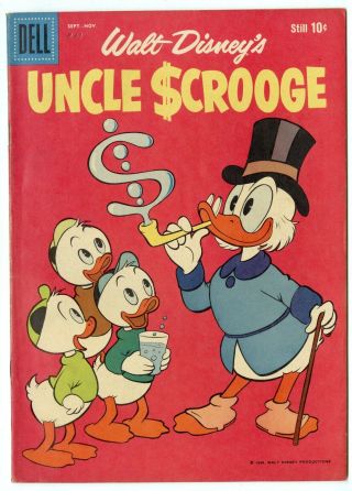 Uncle Scrooge 27 Vf 8.  0 White Pages Carl Barks Art Disney Dell 1959 No Resv