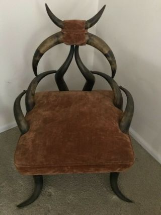 2 Antique Steer Horn Chairs