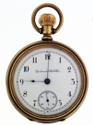 Antique Columbus Watch Co Yellow Gold Filled Pocket Watch Nr