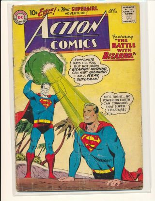 Action Comics 254 - 1st Meeting Of Superman & Bizarro Fair Cond.