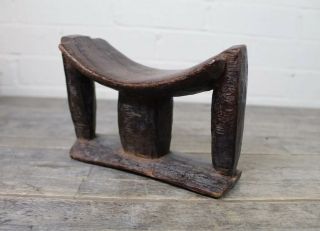 Antique 19th Century African Tribal Hand Carved Wooden Head Rest.