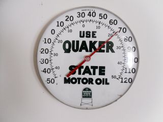 Vintage Quaker State Motor Oil Thermometer,  1960 