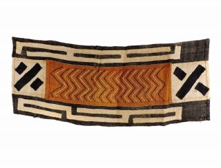 Kuba Raffia Textile Handwoven Congo African Art 36 Inch