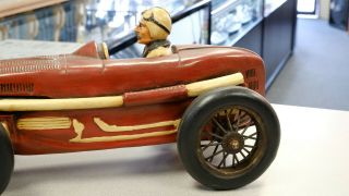 Vintage Cast Resin 1934 BUGATTI Type 59 Gran Prix Race Car & Driver Decor 3