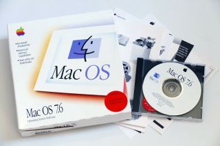 Apple Macintosh Mac Os 7.  6 Windows Dos Big Box Operating System Cd - Rom Vintage