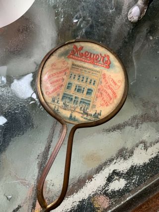 Antique Vintage 1904 Greensboro Nc Meyers Dept Store Advertising Mirror