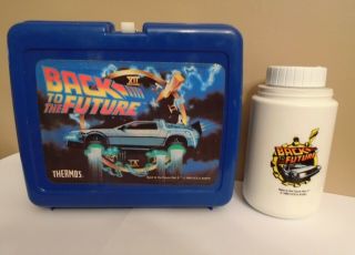 Vintage Rare 1989 Back To The Future Plastic Lunchbox Including Thermos