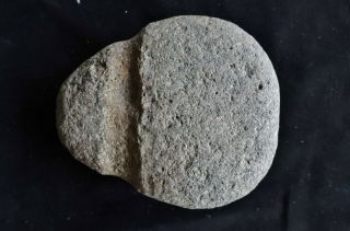 Old Aboriginal Hammer Stone With Collar Two Mile Flat Nsw 12.  5cm