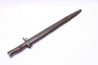 Wwi Us M1917 1917 Dated Remington Bayonet & Leather Scabbard For Enfield