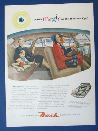 10x14 1947 Nash 4 Door Sedan Ad There 