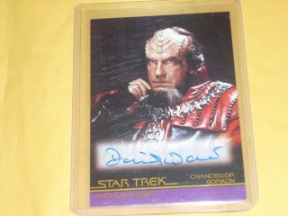Star Trek David Warner As Chancellor Gorkon A45 Auto Card