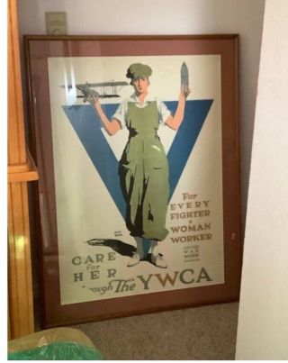 World War 1 Wwi Adolph Treidler Poster Ywca Women 30x40 Authentic 1918