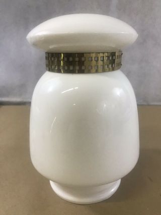 Vintage Art Deco Ceiling Pendant Milk Glass Lamp Shade 8 3/8 " Tall 4 " Fitter J4