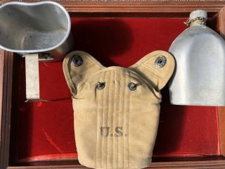 Wwi / Ww1 Canteen Compete With Cup And Cover.  Auth Orig.  1918