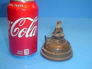 Little Antique Brass Miller Simplex Oil Lamp Base Burner Font