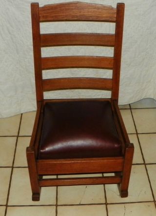 Quartersawn Oak Gustav Stickley Mission Sewing Rocker / Rocking Chair (r176)