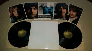 The Beatles White Album Apple 2 Lp Set W/ Poster & Pics - Jacksonville -
