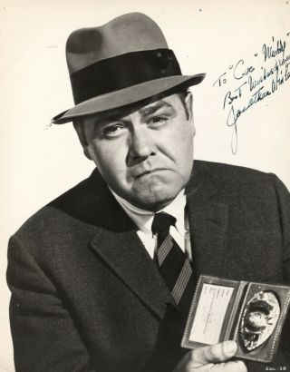 American Actor,  Comedian Jonathan Winters,  Signed Vintage Studio Photo.