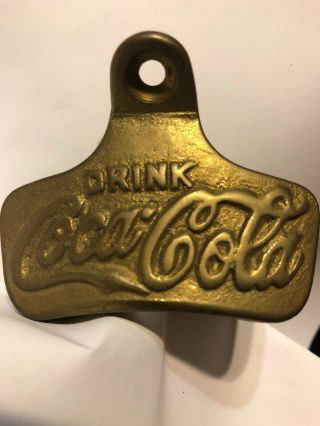 Coca - Cola Coke Bottle Opener Solid Brass By Starr - X