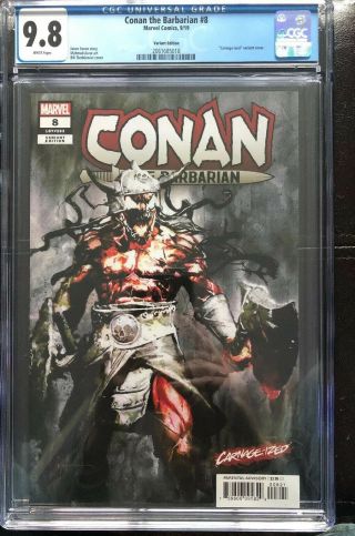 Conan The Barbarian 8 (2019) Cgc 9.  8 Sienkiewicz Carnage - Ized Variant