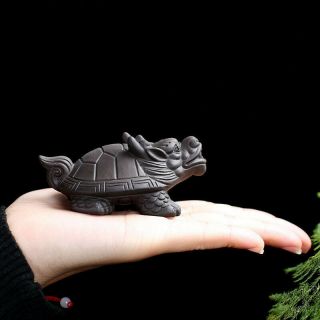 Chinese Yixing Zisha Tea Pet Turtle Purple Clay Tea Play On Tea Table Small Size