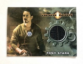 2008 Rittenhouse Iron Man Robert Downey Jr As Tony Stark Shirt Costume Card