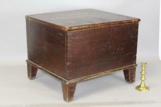 Best William & Mary 18th C Liquor Storage Chest With Red Paint And Feet