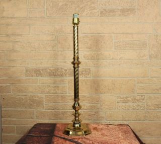 Vtg Brass Table Candlestick Lamp 24 In Twisted Table Frederick Cooper Inspired