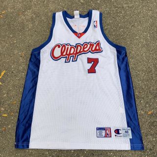 Vintage Champion Authentic Lamar Odom Los Angeles Clippers Jersey Size 48