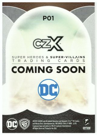 DC CZX Heroes & Villains SET of 5 Promo Cards (P1 - P2 - P3 - P4 - P6) - Cryptozoic 2