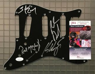 Winger (band) Signed Autograph Strat Guitar Pickguard X4 Jsa