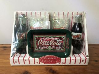 Coca Cola Christmas 1996 Collectible Series Gift Set Coca Cola Bottles And Mugs