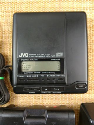 JVC XL - P70 Portable CD Player W/ AC - RS2 Station Unit & AA - R905J Charger Vintage 2