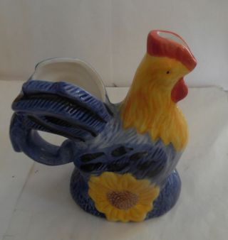 Vintage Avon Chicken Sugar Bowl & Creamer Rooster Ceramic Collectible Set 3