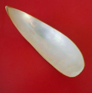 FINE OLD OCEANIC POLYNESIAN PAPUA GUINEA CARVED SHELL CURRENCY SPOON LADLE 3