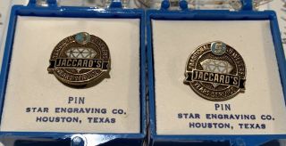 2 Vintage Jaccard’s Jewelers 10k Gold Service Pins - 3 & 5 Years