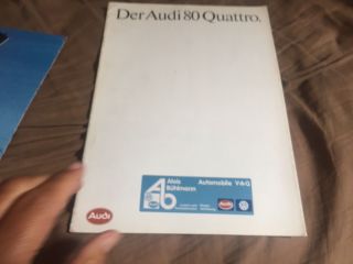 1984 Audi 80 Quattro Color Brochure Prospekt