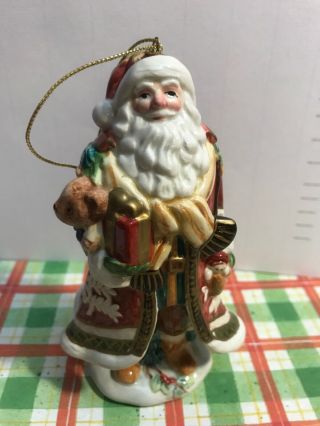 Fitz And Floyd Holiday Solstice Santa Claus Ornament 2005 Christmas