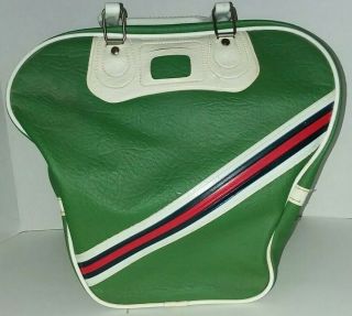 Vintage Uni - Trav Green Bowling Bag White Trim