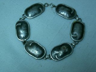 .  Vintage Sterling Silver Unusual Panels Bracelet.