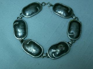 .  Vintage Sterling Silver Unusual Panels Bracelet. 2