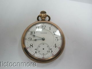 Antique Awwco Waltham Grade No 845 21 Jewel 18s Railroad Dial Pocket Watch 1904