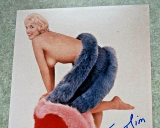 JUNE WILKINSON HAND SIGNED 8x10 PHOTO - 1960 ' s PLAYBOY PINUP SEXY BODY TO JIM 3