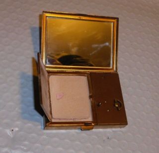Vintage AGME Musical Minature Music Box Powder Compact Made in Switzerland 3