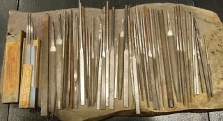 Joblot Of 49 Small Jewlers Files With Case/craftsman/artists