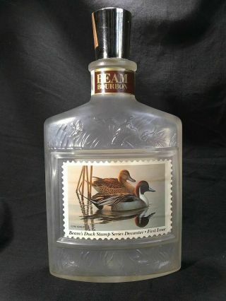 Jim Beam Bourbon Duck Stamp Series Decanter First Issue Liquor Bottle