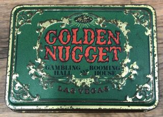 Golden Nugget Las Vegas Casino Tin With 2 Decks Of Cards