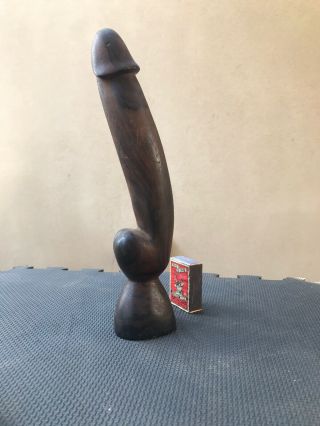 Old Papua Guinea Carved Wooden Penis Phallus