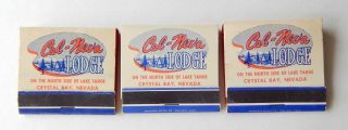 3 Vintage Front Strike Matchbook Casino Cal Neva Lodge Crystal Bay,  Nv